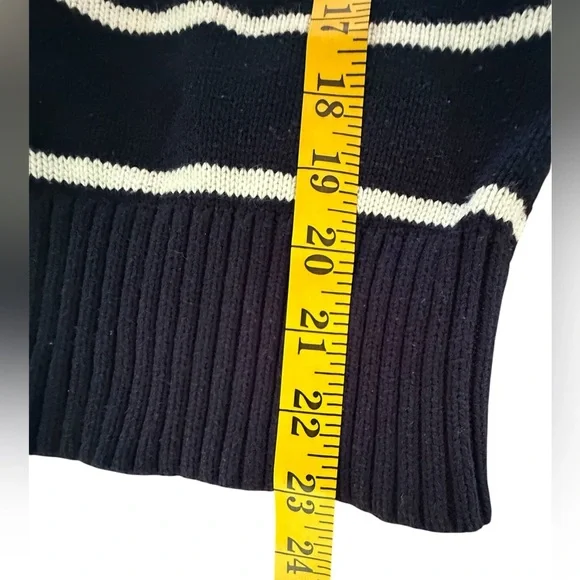 BANANA REPUBLIC Navy Stripe Cotton Silk Sweater
Size Small - Picture 5 of 9